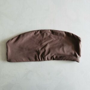 Alphalete Aura Bandeau Tan Sports Bra